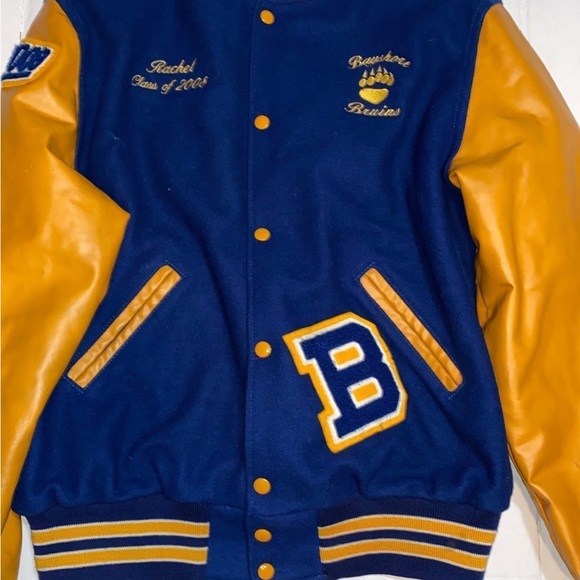 Vintage 2008 Bayshore Bruins Varsity College Baseball Letterman Jacket Lg - Picture 4 of 13